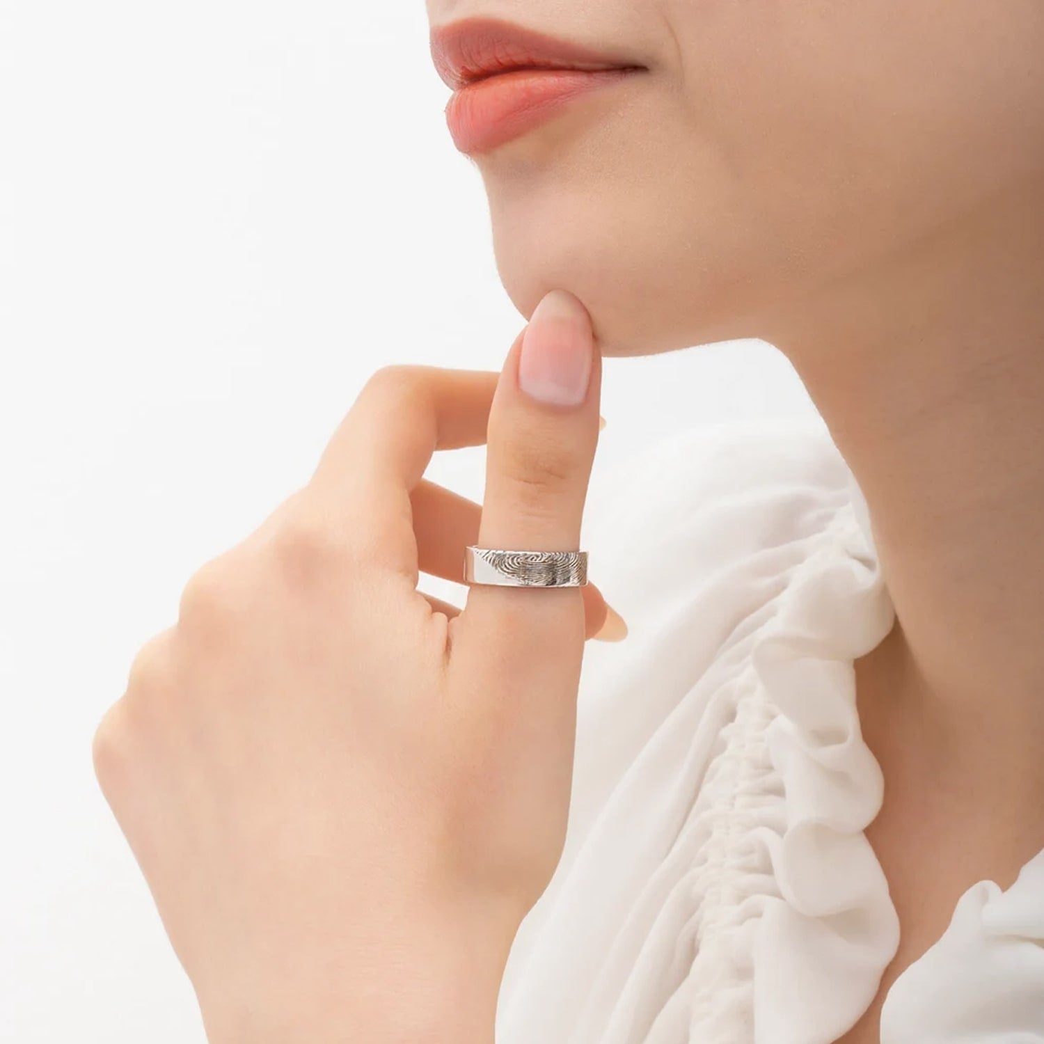 Personalised Fingerprint Couple Ring