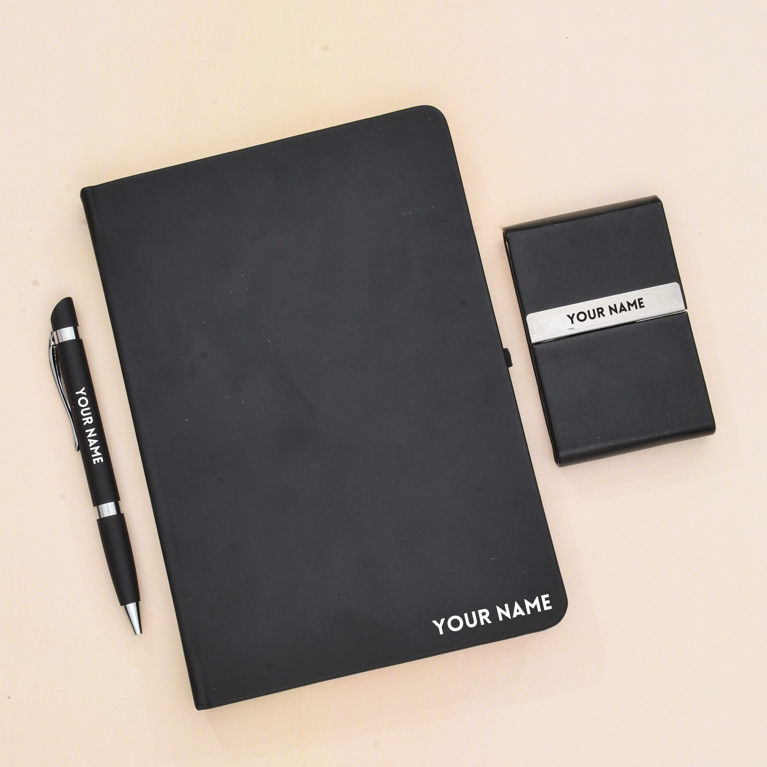 3 IN ONE BLACK DIARY SET