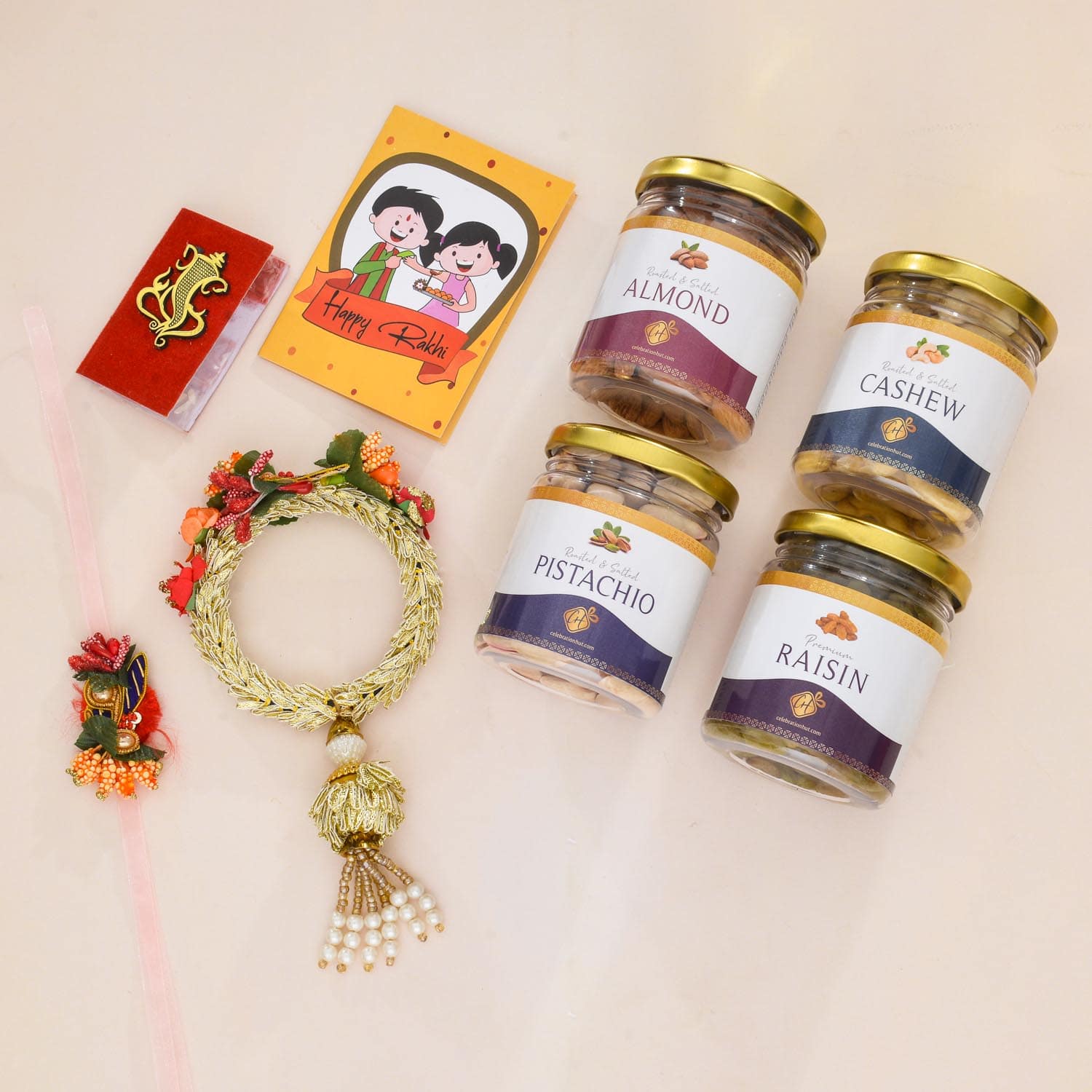 Dazzlling Florar Rakhi Hamper For Brother And Bhabhi