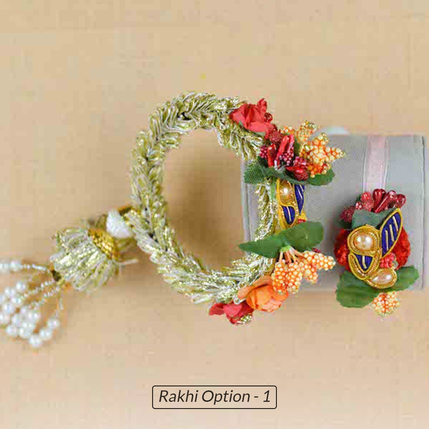 Dazzlling Florar Rakhi Hamper For Brother And Bhabhi