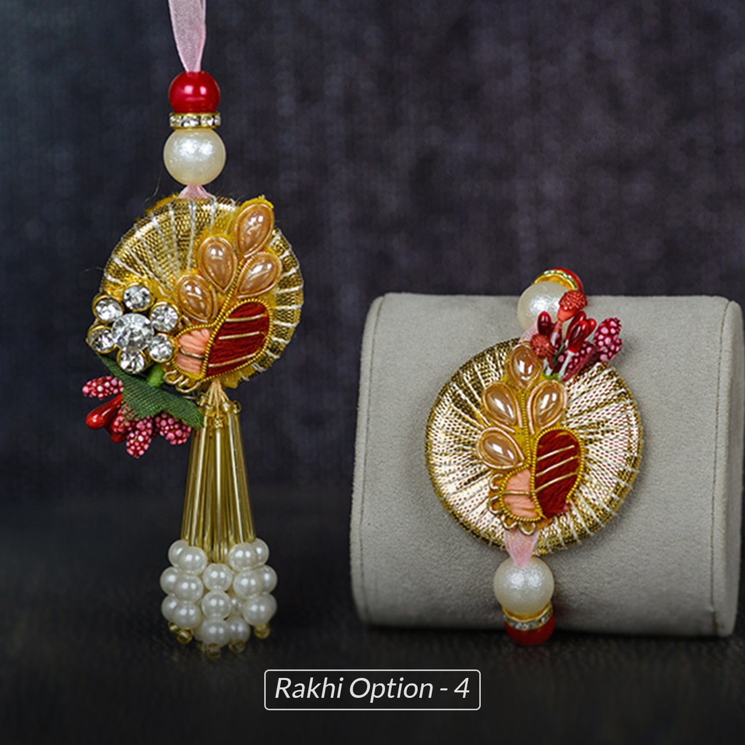 Dazzlling Florar Rakhi Hamper For Brother And Bhabhi