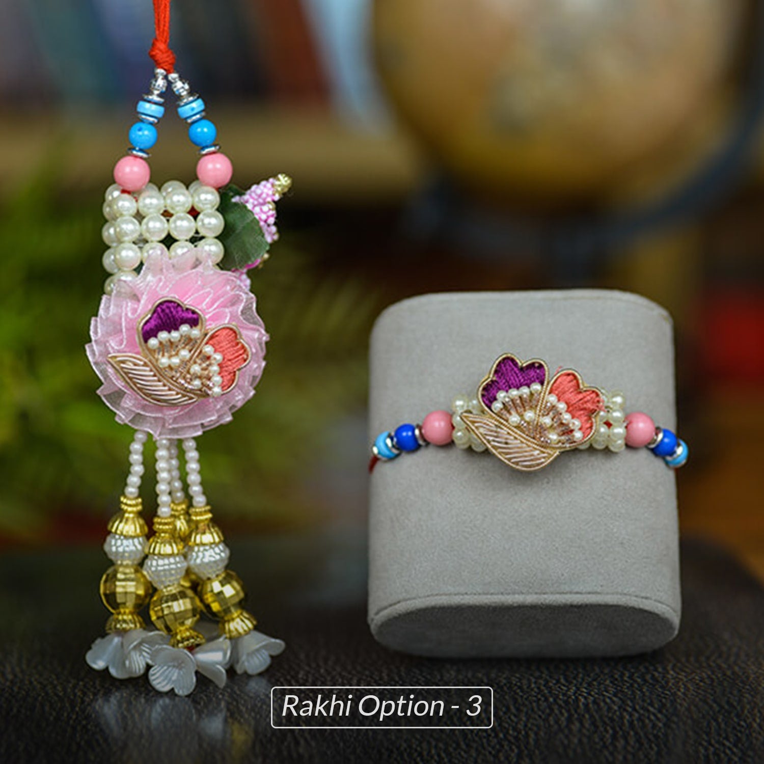 Awesome Rakhi Hamper With Laddus For Brother And Bhabhi