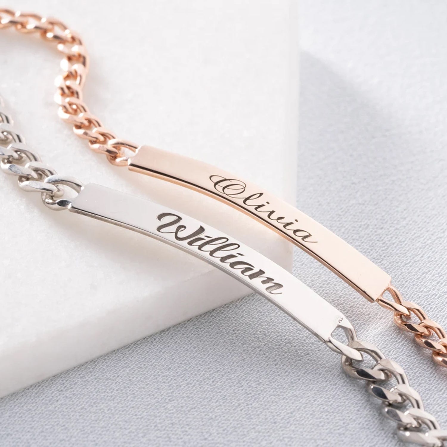 Personalised Bar Bracelet for Couples